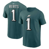 Jalen Hurts Philadelphia Eagles Player Name & Number T-Shirt - Midnight Green T-shirts