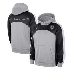 Brooklyn Nets Authentic Starting Five Force Performance Pullover Hoodie Silver/Black - Nike