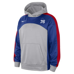 Philadelphia 76ers Authentic Starting Five Force Performance Pullover Hoodie Gray/Royal - Nike