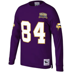 Randy Moss Minnesota Vikings Big & Tall Retired Player Name & Number Long Sleeve Top - Purple Tops