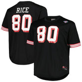 Jerry Rice San Francisco 49ers Big & Tall Mesh Player Name & Number Top - Black Tops