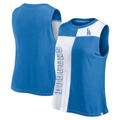 Los Angeles Dodgers Fanatics Women's Color-Block Tank Top - Royal/White Tanks