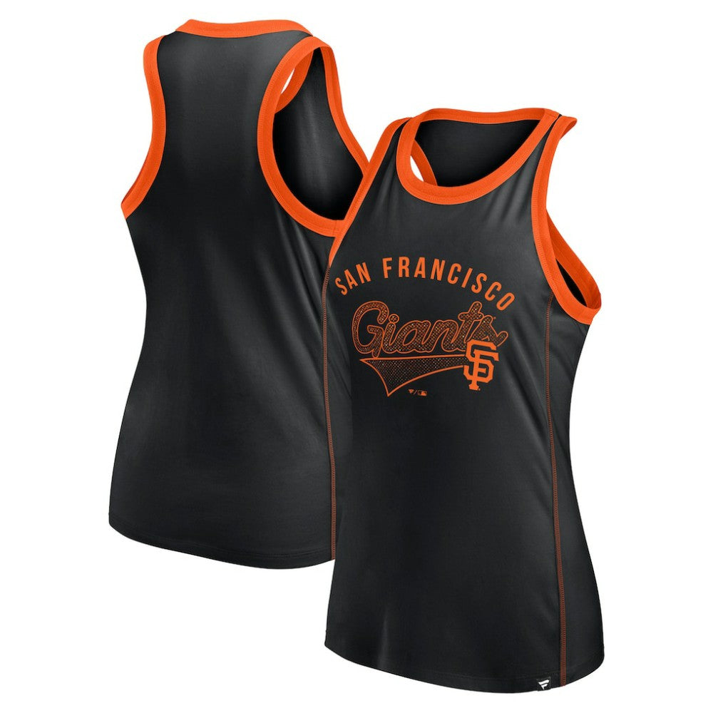 San Francisco Giants Fanatics Women's Tailsweep Fashion Racerback Rhinestone Tank Top - Black Tanks