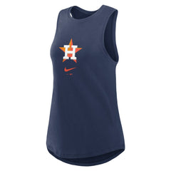 Houston Astros Nike Women's Legacy Icon High Neck Dri-FIT Tank Top - Navy Tanks