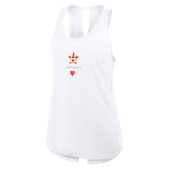 Houston Astros Nike Women's Open-Back Crisscross Dri-FIT Tank Top - White Tanks
