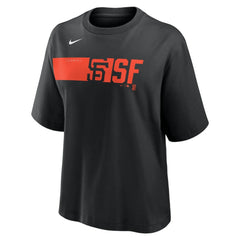 San Francisco Giants Nike Women's Knockout Boxy T-Shirt - Black T-shirts