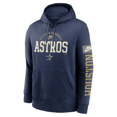 Houston Astros Nike Cooperstown Collection Splitter Club Fleece Pullover Hoodie - Navy Hoodies