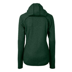Philadelphia Eagles Cutter & Buck Women's Gridiron Classics Logo Mainsail Sweater-Knit Full-Zip Hoodie - Green Hoodies