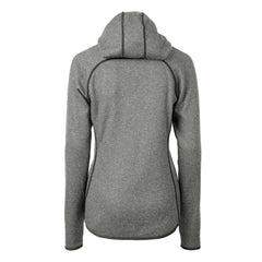 Philadelphia Eagles Cutter & Buck Women's Gridiron Classics Logo Mainsail Sweater-Knit Full-Zip Hoodie - Heather Gray Hoodies