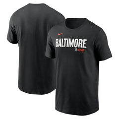 Baltimore Orioles Nike City Connect Wordmark T-Shirt - Black T-shirts