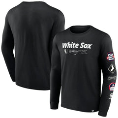 Chicago White Sox Fanatics Strike the Goal Long Sleeve T-Shirt - Black T-shirts