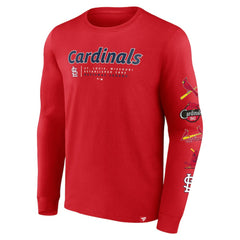 St. Louis Cardinals Fanatics Strike the Goal Long Sleeve T-Shirt - Red T-shirts