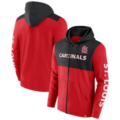 St. Louis Cardinals Fanatics Ace Hoodie Full-Zip Sweatshirt - Red/Black Hoodies