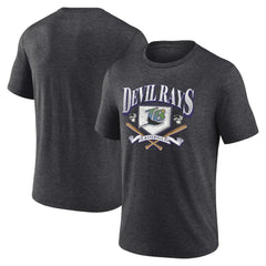 Tampa Bay Rays Fanatics Home Team Tri-Blend T-Shirt - Heather Charcoal T-shirts