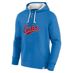 Fanatics Chicago Cubs Royal Plan for Adversity Henley Fleece Pullover Hoodie Hoodies