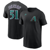 Randy Johnson Arizona Diamondbacks Nike Fuse Name & Number T-Shirt - Black T-shirts