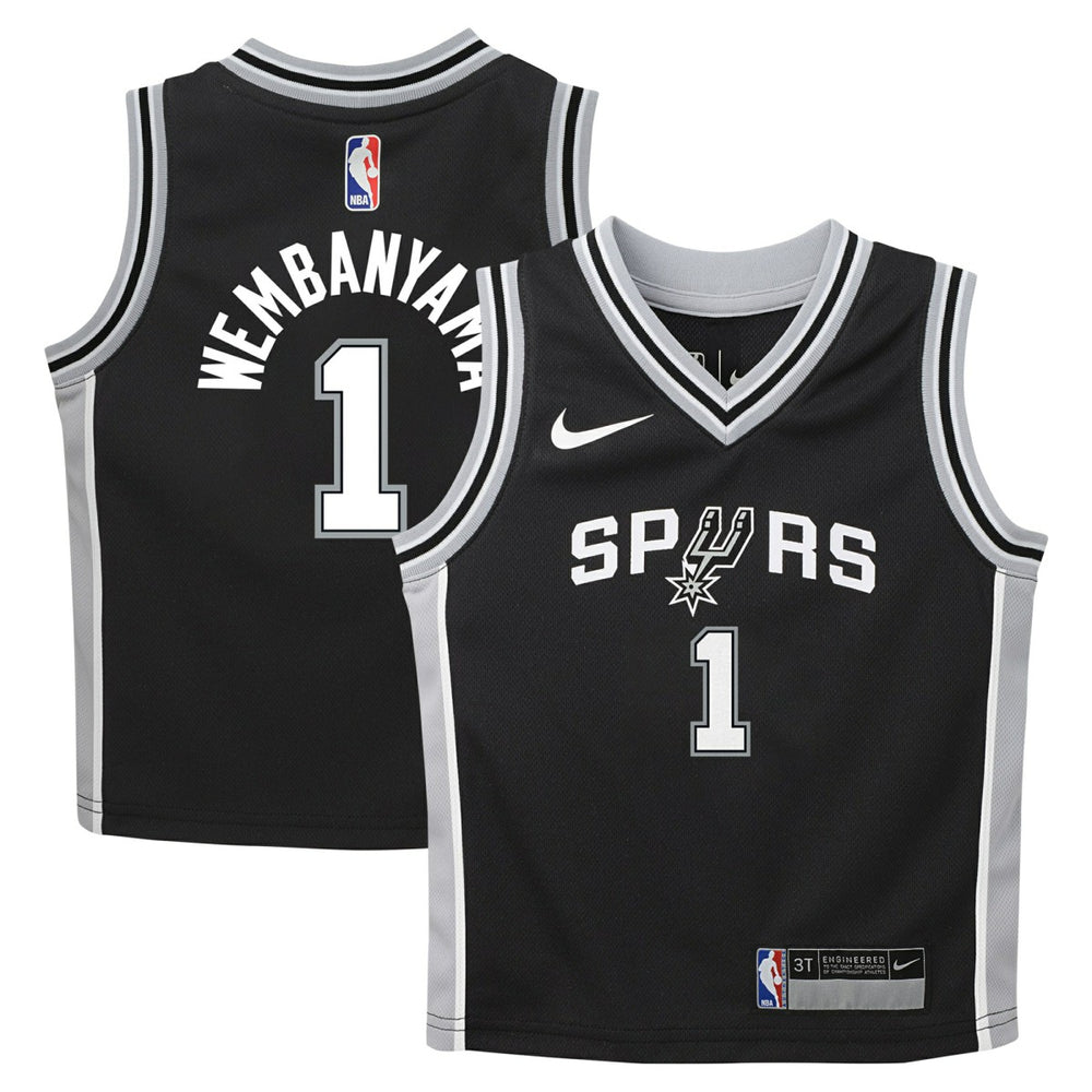 Victor Wembanyama San Antonio Spurs Preschool Swingman Player Jersey Icon Edition Black - Nike