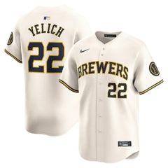 Christian Yelich Milwaukee Brewers Nike Home Limited Player Jersey - Cream Jerseys