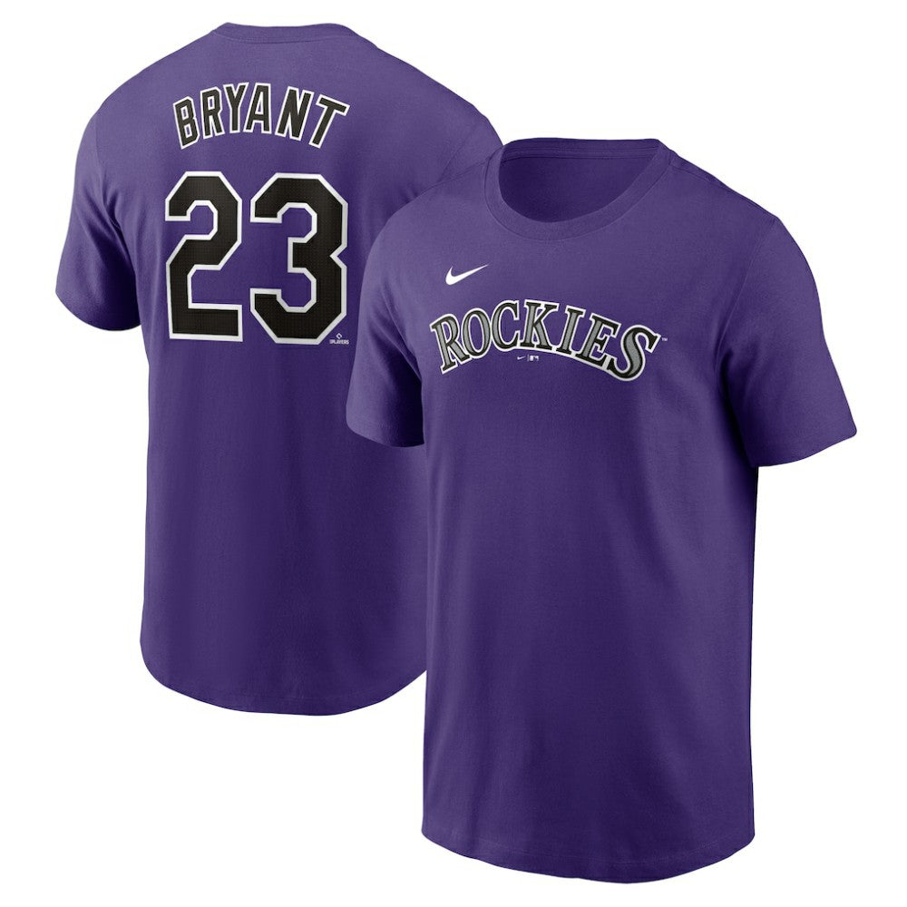 Kris Bryant Colorado Rockies Nike Fuse Name & Number T-Shirt - Purple T-shirts