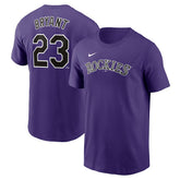 Kris Bryant Colorado Rockies Nike Fuse Name & Number T-Shirt - Purple T-shirts