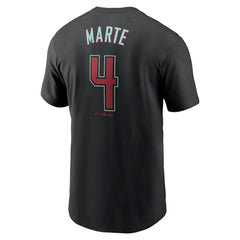 Ketel Marte Arizona Diamondbacks Nike Fuse Name & Number T-Shirt - Black T-shirts