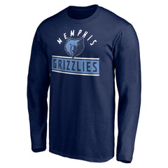 Memphis Grizzlies Team Arch Knockout Long Sleeve T-Shirt Navy