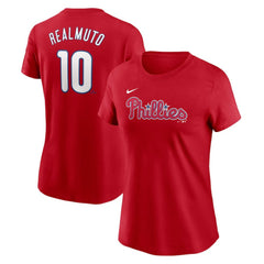 J.T. Realmuto Philadelphia Phillies Nike Women's Cooperstown Collection Fuse Name & Number T-Shirt - Red T-shirts