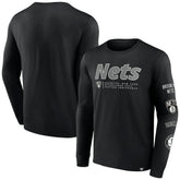Brooklyn Nets Baseline Long Sleeve T-Shirt Black - Fanatics