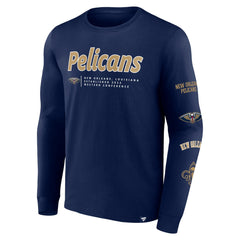 New Orleans Pelicans Baseline Long Sleeve T-Shirt Navy - Fanatics