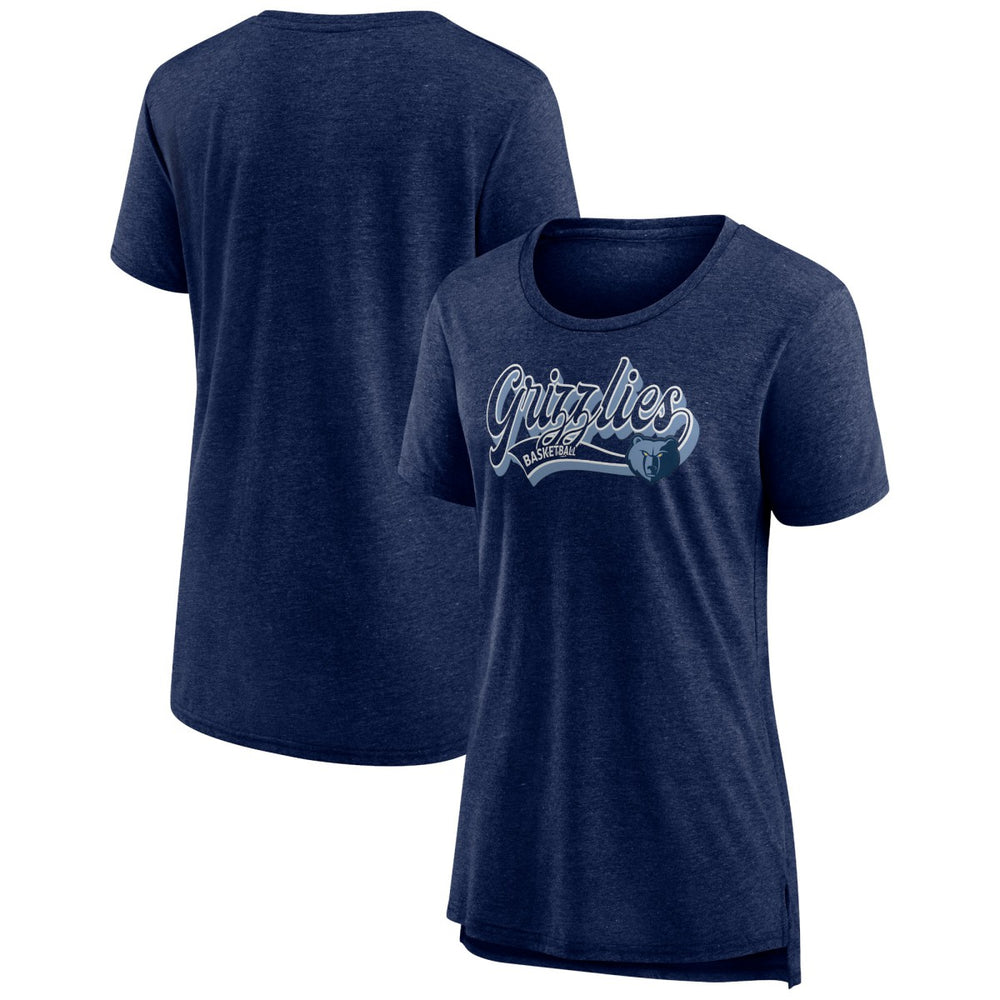 Memphis Grizzlies Women's League Leader Tri-Blend T-Shirt Heather Navy - Fanatics