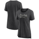 San Antonio Spurs Women's League Leader Tri-Blend T-Shirt Heather Charcoal - Fanatics