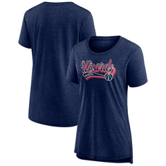 Washington Wizards Women's League Leader Tri-Blend T-Shirt Heather Navy - Fanatics