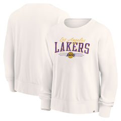 Los Angeles Lakers Women's Close the Game Pullover Sweatshirt Cream - Fanatics