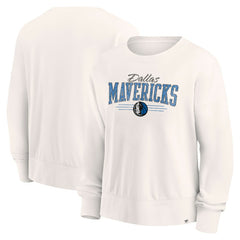 Dallas Mavericks Women's Close the Game Pullover Sweatshirt Cream - Fanatics