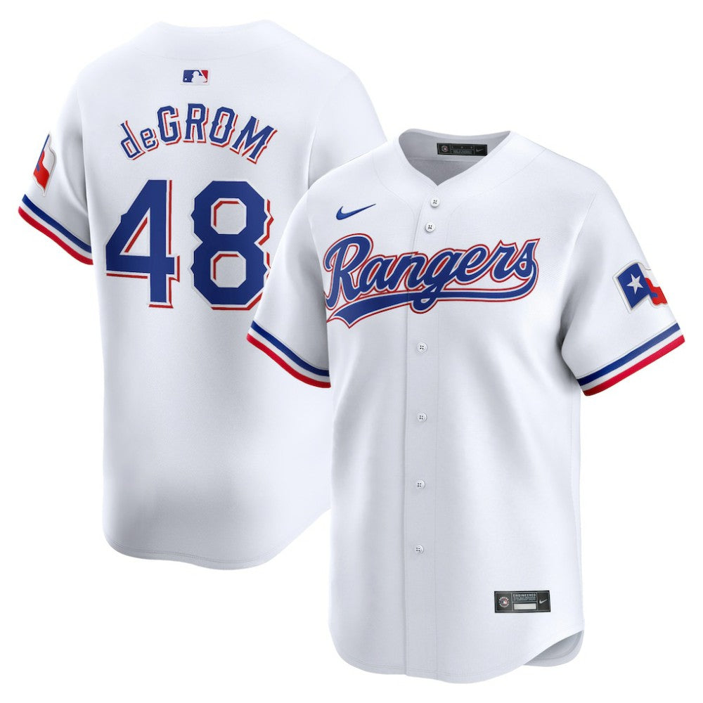 Jacob deGrom Texas Rangers Nike Home Limited Player Jersey - White Jerseys