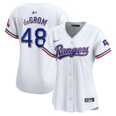 Jacob deGrom Texas Rangers Nike Women's Home Limited Player Jersey - White Jerseys