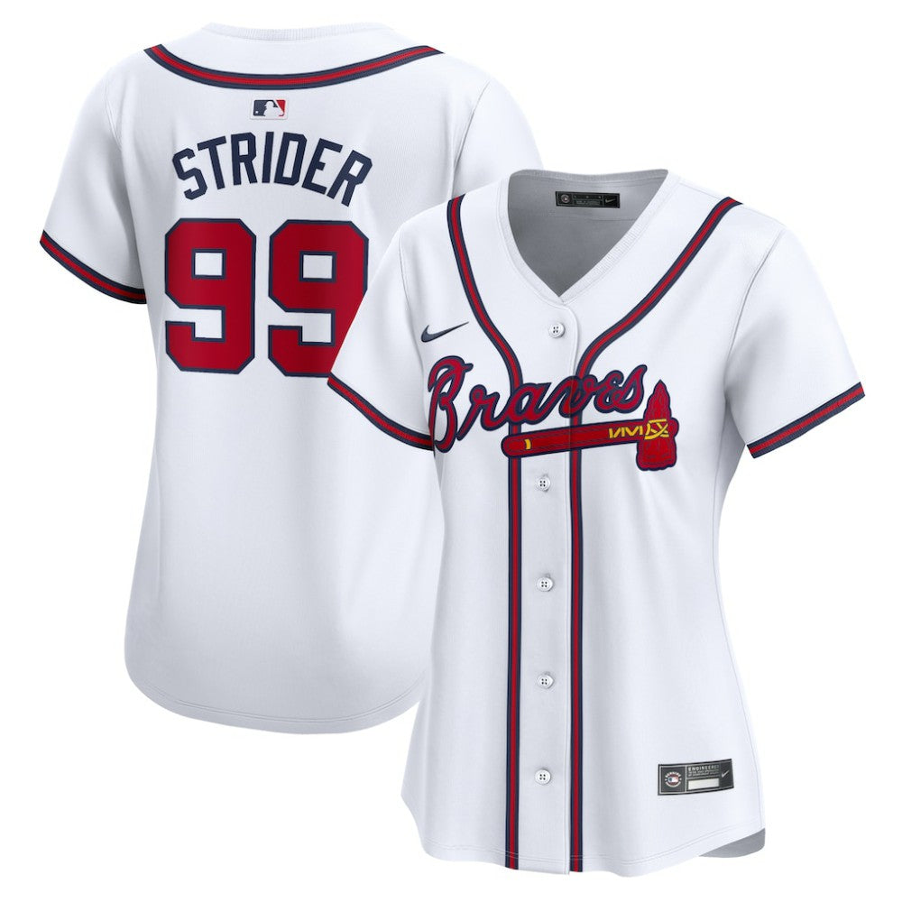 Spencer Strider Atlanta Braves Nike Women's Home Limited Player Jersey - White Jerseys