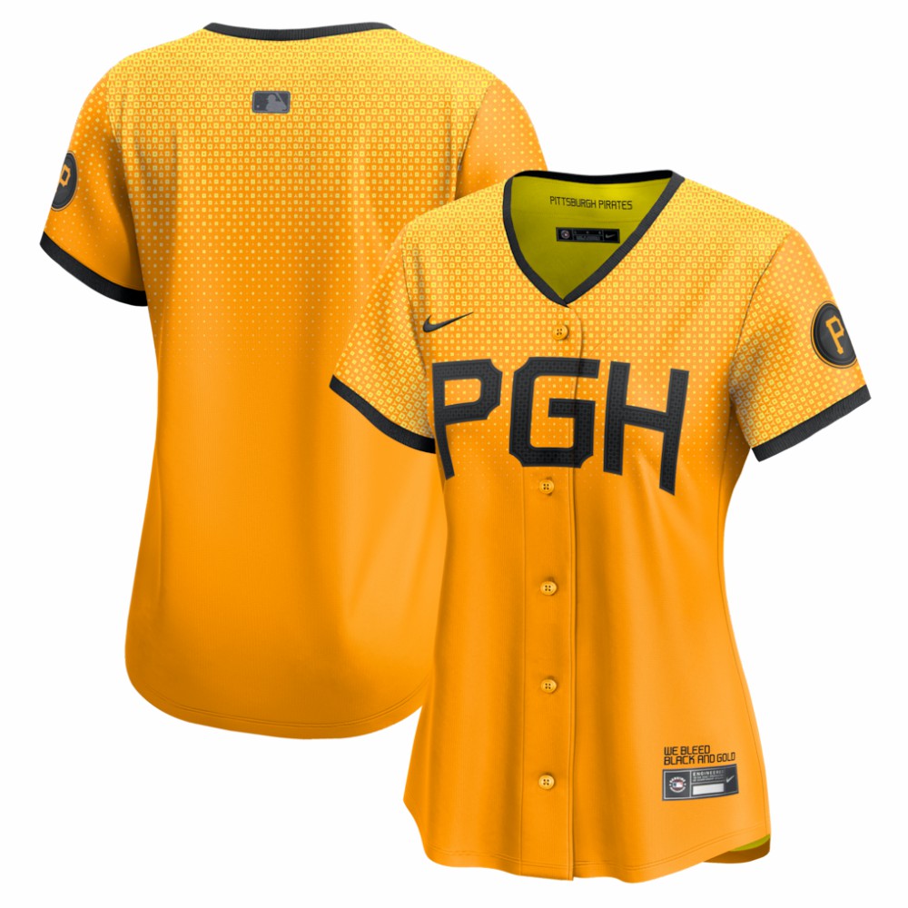 Pittsburgh Pirates Nike Women's City Connect Limited Jersey - Gold Jerseys