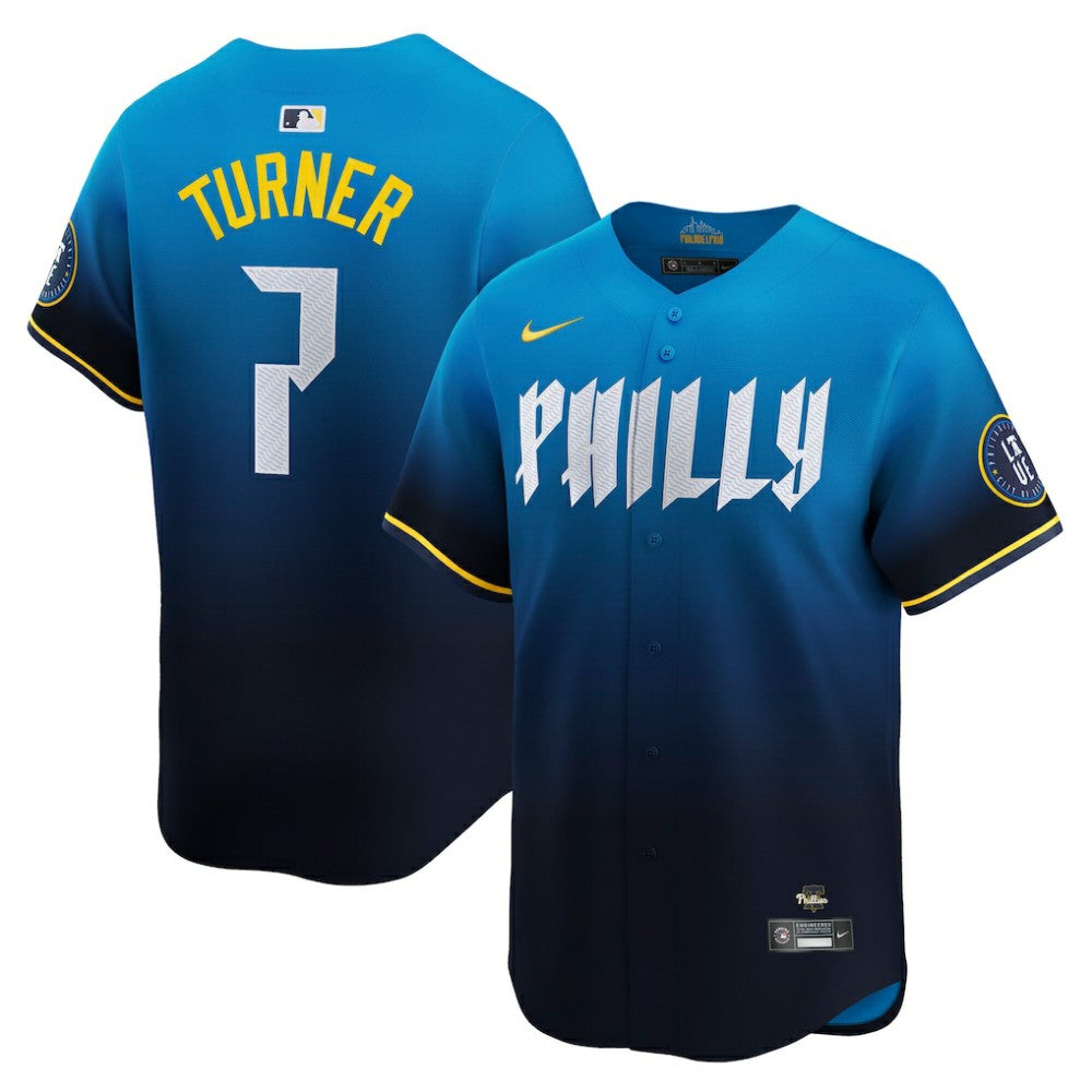 Trea Turner Philadelphia Phillies Nike 2024 City Connect Limited Player Jersey - Blue Jerseys