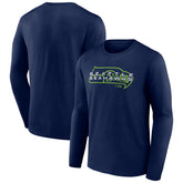 Seattle Seahawks Advance to Victory Long Sleeve T-Shirt - College Navy T-shirts