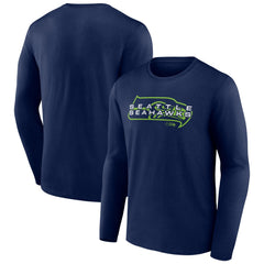 Seattle Seahawks Advance to Victory Long Sleeve T-Shirt - College Navy T-shirts