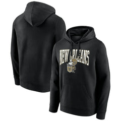 New Orleans Saints Gridiron Classics Campus Standard Pullover Hoodie - Black Hoodies