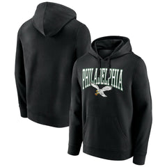 Philadelphia Eagles Gridiron Classics Campus Standard Pullover Hoodie - Black Hoodies
