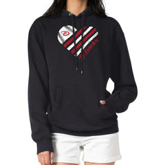 Arizona Diamondbacks G-III 4Her by Carl Banks Women's Heart Fleece Pullover Hoodie - Black Hoodies