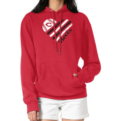 Cincinnati Reds G-III 4Her by Carl Banks Women's Heart Fleece Pullover Hoodie - Red Hoodies