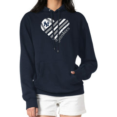 New York Yankees G-III 4Her by Carl Banks Women's Heart Fleece Pullover Hoodie - Navy Hoodies