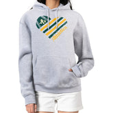 Athletics G-III 4Her by Carl Banks Women's Heart Fleece Pullover Hoodie - Heather Gray Hoodies