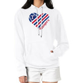 Texas Rangers G-III 4Her by Carl Banks Women's Heart Fleece Pullover Hoodie - White Hoodies