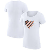 Baltimore Orioles G-III 4Her by Carl Banks Women's Super-Slim Fit Lightweight Heart Graphic T-Shirt - White T-shirts