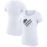 Chicago White Sox G-III 4Her by Carl Banks Women's Super-Slim Fit Lightweight Heart Graphic T-Shirt - White T-shirts